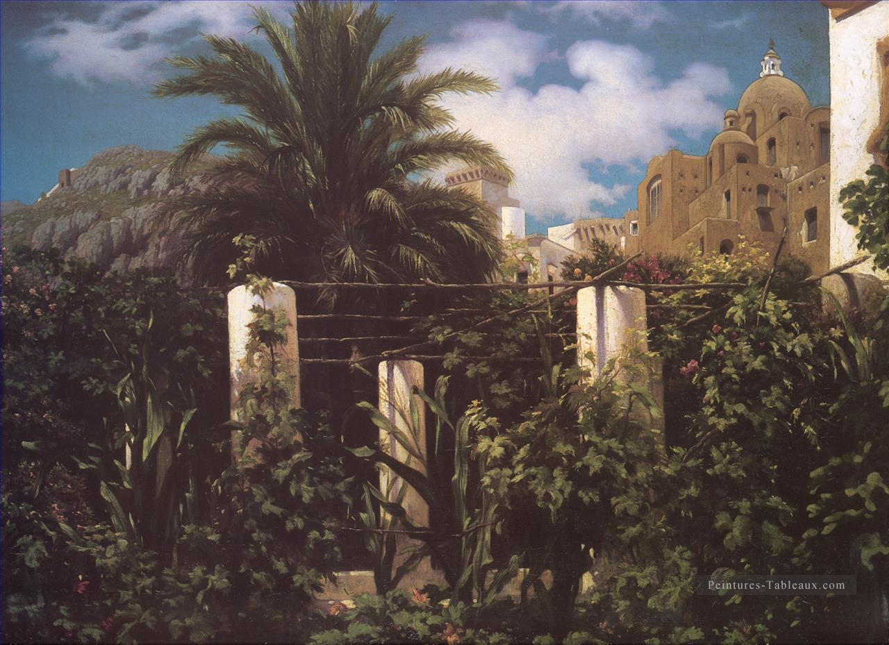 Jardin d’une auberge Capri académisme Frederic Leighton Peintures à l'huile